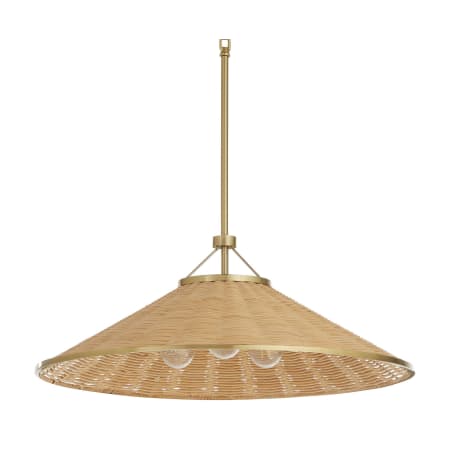 Quorum International 3 Light 24" Wide Multi Light Pendant Aged Brass