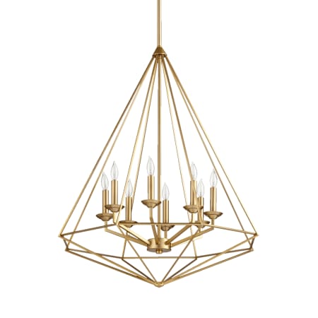 Quorum International Bennett 8 Light 29" Wide Chandelier Aged Brass