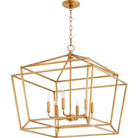 Quorum International Monument 6 Light 24" Wide Chandelier Gold Leaf