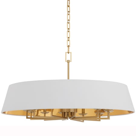 Quorum International Karnes 12 Light 36" Wide Pendant Aged Brass