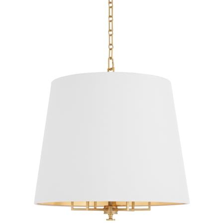Quorum International Karnes 6 Light 26" Wide Pendant Aged Brass