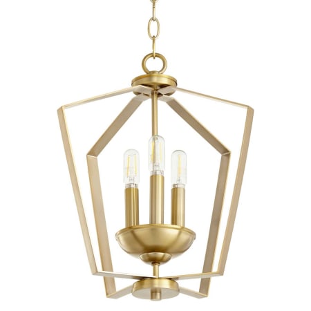 Quorum International Fort Worth 3 Light 13" Wide Pendant Aged Brass