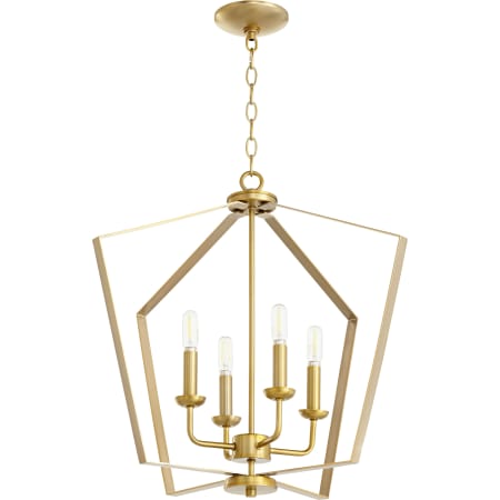 Quorum International 4 Light 23" Wide Pendant Aged Brass