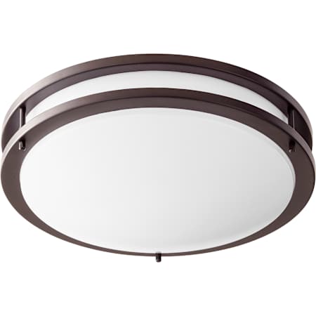 Quorum International Single Light 14-1/2" Wide Integrated LED Flush Mount Drum Ceiling Fixture Oiled Bronze