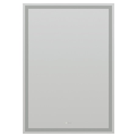 Quorum International Mime 42"W x 60"H Rectangular Flat Frameless Wall Mounted Bathroom Mirror with LED Lighting Mirrored Glass
