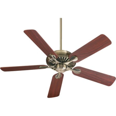 Quorum International Energy Star Rated Traditional / Classic Indoor Ceiling Fan from the Pinnacle Collection Antique Brass