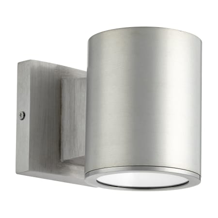 Quorum International Cylinder 5" Tall LED Outdoor Wall Sconce Brushed Aluminum