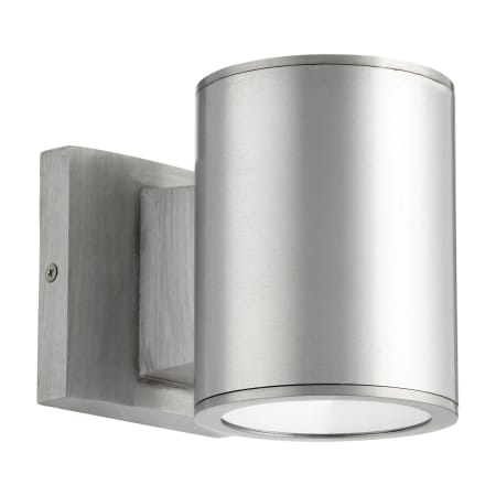 Quorum International Cylinder 6" Tall LED Outdoor Wall Sconce Brushed Aluminum