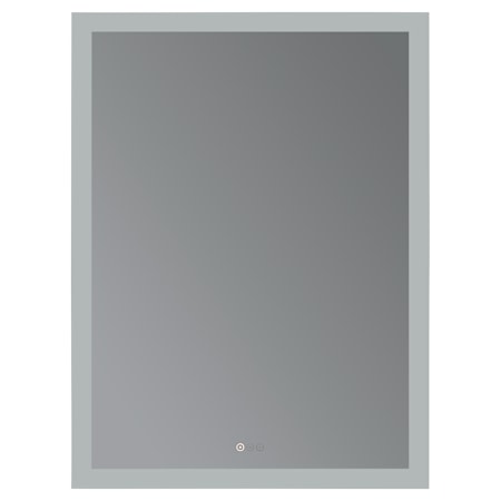 Quorum International Starlet 36"W x 48"H Rectangular Flat Frameless Wall Mounted Bathroom Mirror with LED Lighting Mirrored Glass