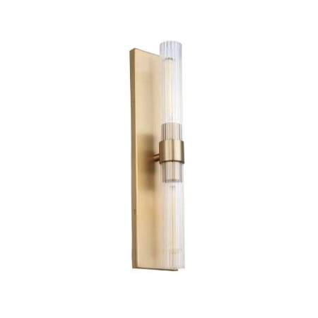 Quorum International SHERIDAN 2 Light Wall Mount Aged Brass