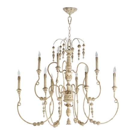 Quorum International Salento 9 Light 41" Wide 2 Tier Chandelier Persian White