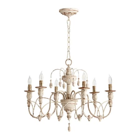 Quorum International Salento 6 Light 1 Tier Chandelier Persian White