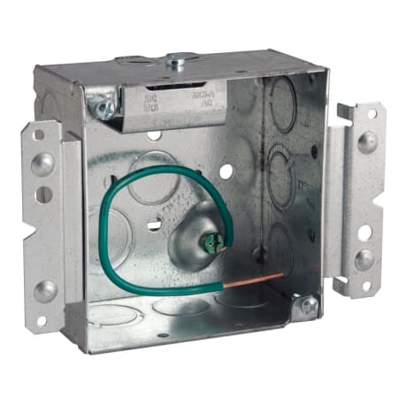 Raco 4" Wide Square Welded Box with 11 Knockouts and STAB-IT Connector N/A