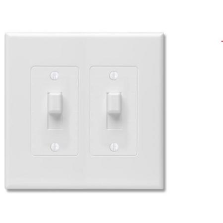 Raco 2 Gang Decorator Cover White