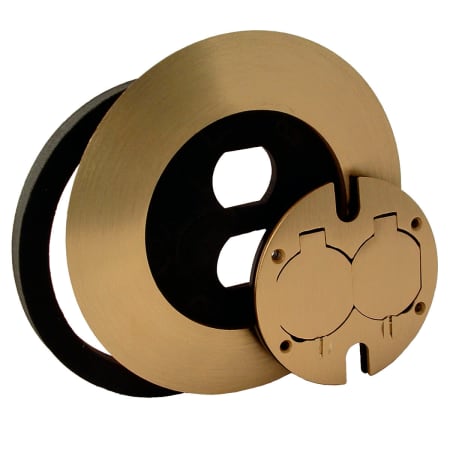Raco 6-1/4" Recessed Floor Box Cover Kit Brass