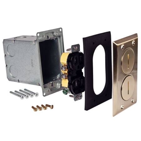 Raco 3-1/4" Floor Box Kit Brass