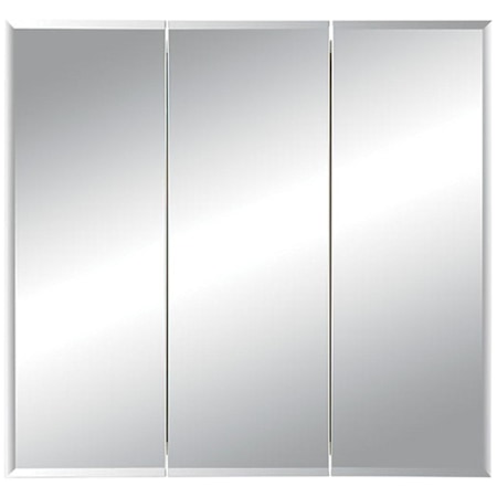Rangaire Horizon 29-7/8" x 28-3/16" Frameless Triple Door Medicine Cabinet N/A