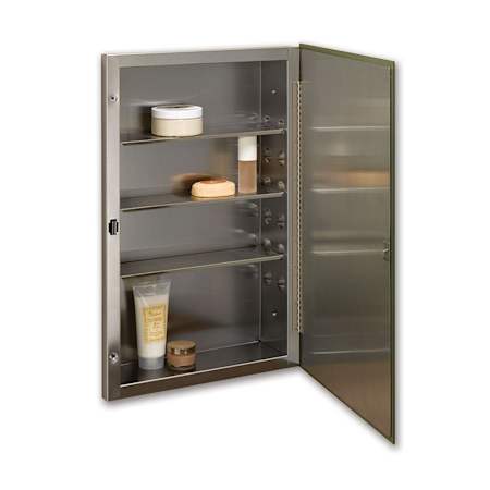 Rangaire S-cube 16" x 26" Single Door Medicine Cabinet Stainless Steel