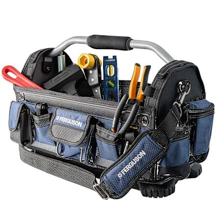 Raptor Tools 19" Open Tote Tool Bag with Shoulder Strap Blue / Black