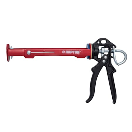 Raptor Tools 12oz Caulk Gun with Poker Black / Red