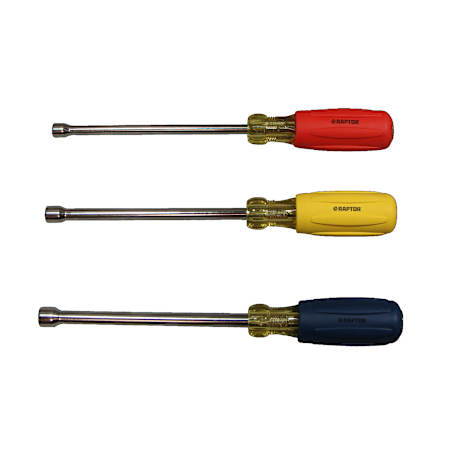 Raptor Tools 3 Piece Mag Nut Driver Set Containment Red / Blue / Yellow