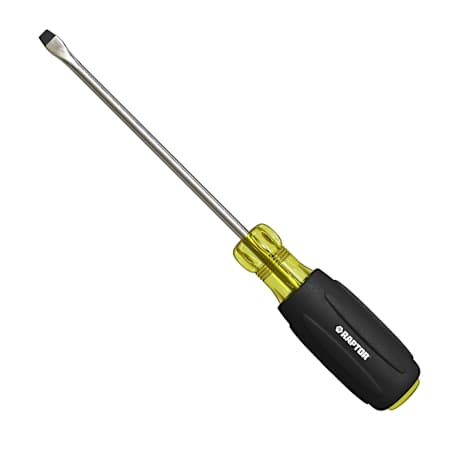 Raptor Tools 1/4" X 6" Slot Screwdriver Black / Yellow