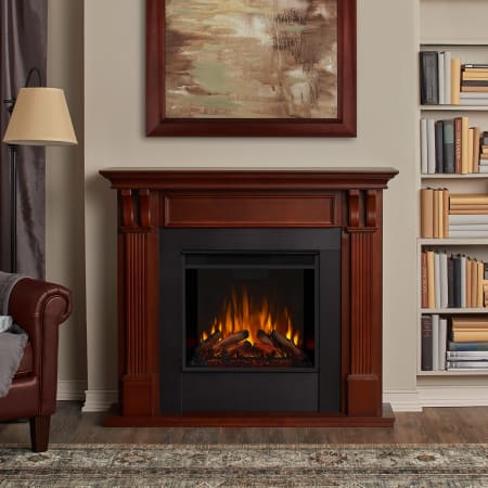 Real Flame Ashley 4,780 BTU / 1,500W 48 Inch Wide Freestanding Mantel Electric Fireplace with Remote Control Mahogany