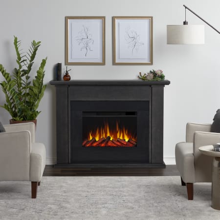 Real Flame Tejon 52" Wide 5,100 BTU Slim Mantel Electric Fireplace with Multiple Flame Colors
 Gray