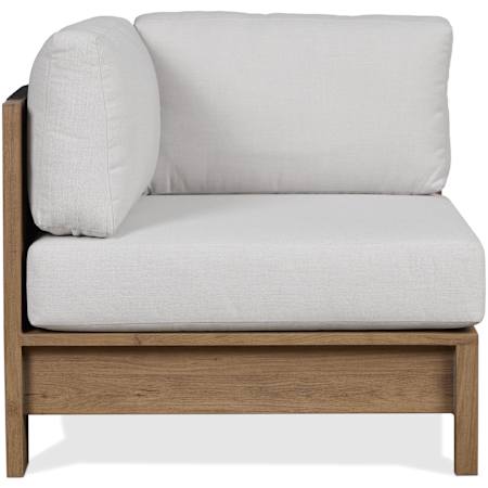Real Flame Stratton Corner Outdoor Chair in Beechwood with Sunbrella® Cushions Beechwood