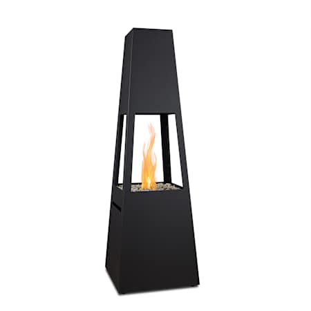 Real Flame 22.8 Inch Wide 50,000 BTU Free Standing Liquid Propane Square Fire Pit Black