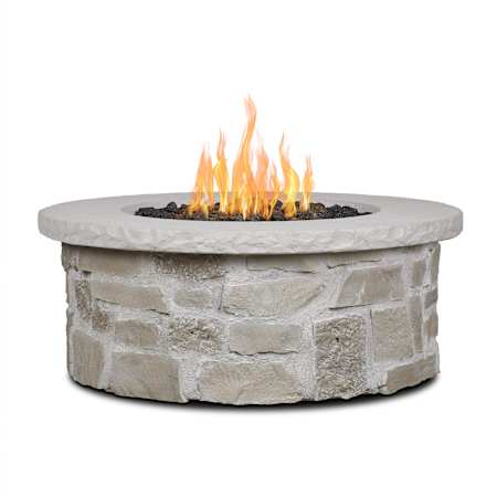 Real Flame Scottsdale 40 Inch Wide 50,000 BTU Free Standing Liquid Propane Round Fire Table Beige