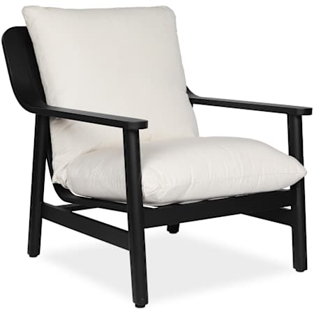 Real Flame Pomona 30" Metal Outdoor Oversized Chair Set of 2 with Sunbrella Cushions (Set of 2) Black