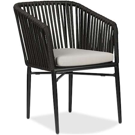 Real Flame Bodhi 21" Metal Outdoor Chair Set with Sunbrella® Cushions (Set of 2) Black/Charcoal