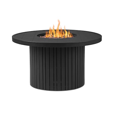 Real Flame Calvin 44 Inch Wide 50,000 BTU Free Standing Liquid Propane Round Black Coral