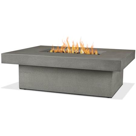 Real Flame Bidwell 44.5 Inch Wide 65,000 BTU Free Standing Liquid Propane Rectangular Fire Table Ash