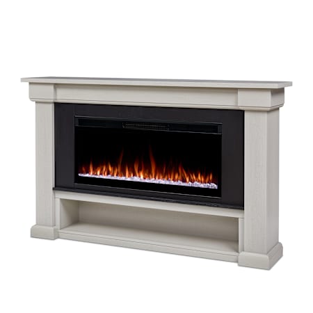 Real Flame Bristow 66 Inch Wide 5,100 BTU Vent Free Electric Mantel Fireplace Bone White