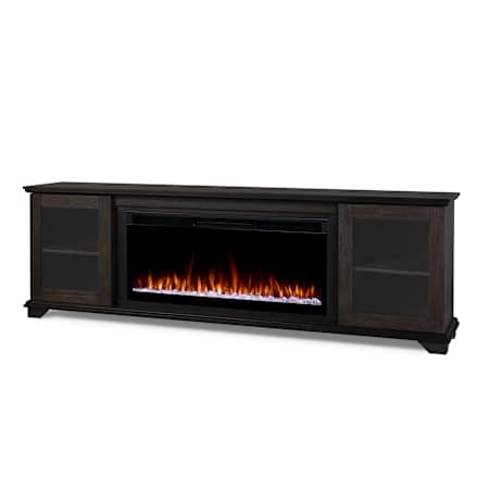 Real Flame Benjamin 81 Inch Wide 5,100 BTU Vent Free Electric Mantel Fireplace Weathered Wood