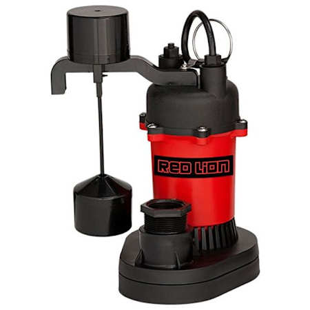 Red Lion RL-SP50V - 1/2 HP Thermoplastic Submersible Sump Pump with Vertical Float Switch N/A
