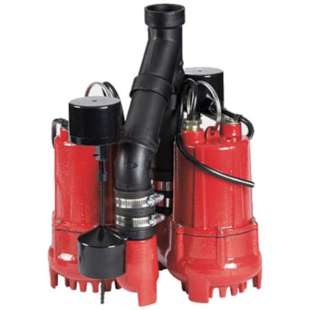 Red Lion RL-SC33DUP - 1/3 HP Cast Iron Duplex Sump Pump System with Vertical Float Switches N/A