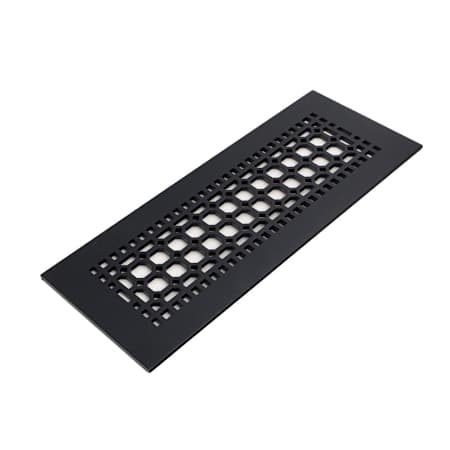 Reggio Registers 12 x 8 ID / 14 x 10 OD Easton Steel Grille with Holes - 3/16" Thickness Black