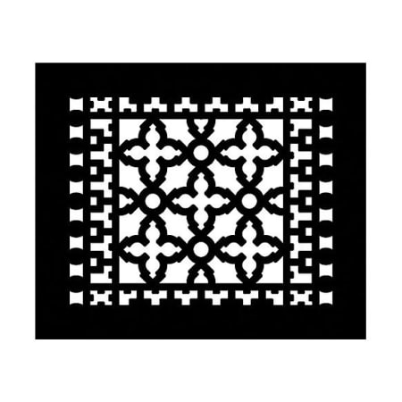 Reggio Registers Scroll Series 8" x 10" Floor Grille without Mounting Holes Black Aluminum