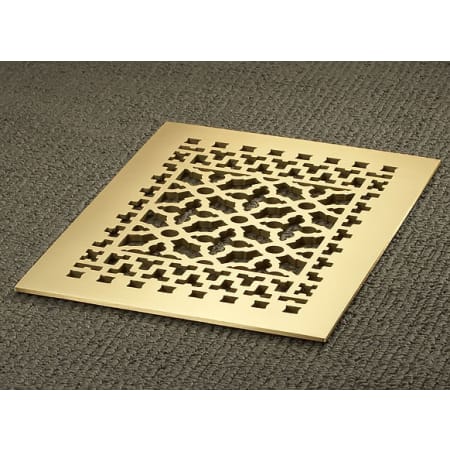 Reggio Registers Scroll Series 8" x 12" Grille with Mounting Holes Brass
