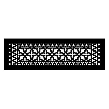 Reggio Registers Scroll Series 6" x 24" Floor Grille without Mounting Holes Black Aluminum