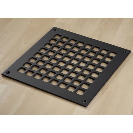 Reggio Registers Grid Series 8" x 8" Grille with Mounting Holes Black Steel