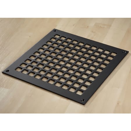 Reggio Registers Grid Series 10" x 10" Floor Grille without Mounting Holes Black Steel