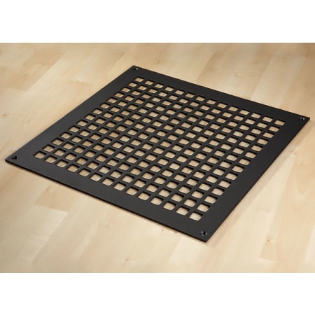 Reggio Registers Grid Series 14" x 14" Grille with Mounting Holes Black Steel