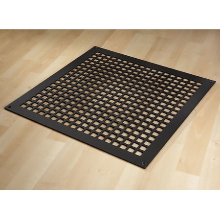 Reggio Registers Grid Series 18" x 18" Floor Grille without Mounting Holes Black Steel