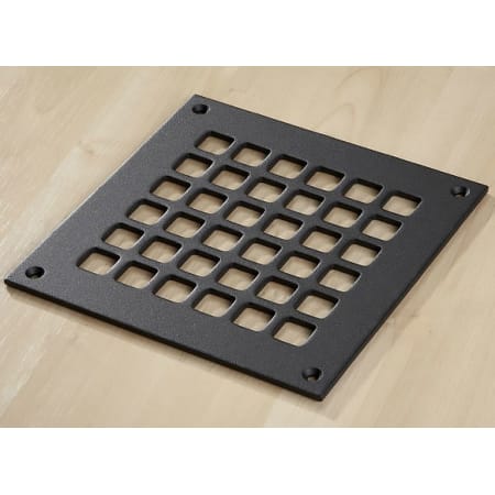 Reggio Registers Grid Series 6" x 6" Floor Grille without Mounting Holes Black Steel