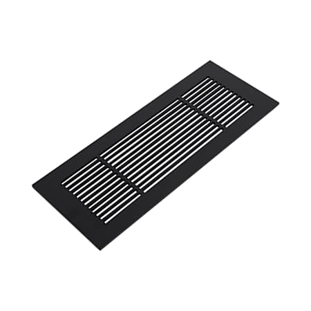 Reggio Registers Royal 6" x 12" Steel Floor / Wall Grille with Mounting Holes Black