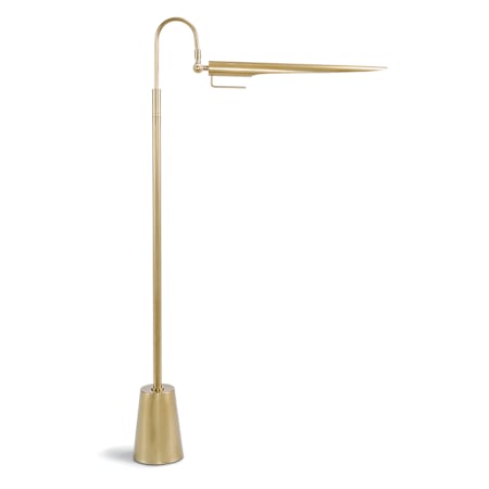 Regina Andrew Raven 70" Tall Gooseneck Floor Lamp Natural Brass